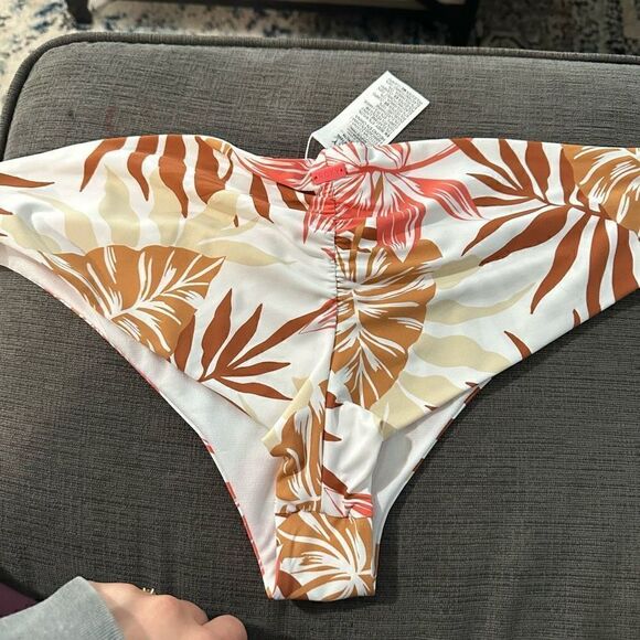 Roxy Printed palm leaf printed Beach Classics Cheeky Bikini Bottoms - Picture 5 of 7